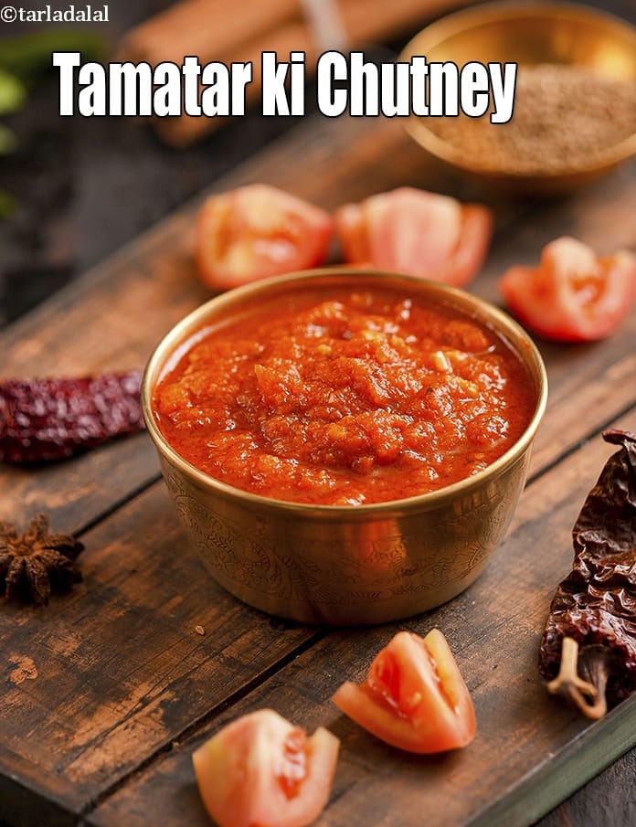 Tamatar ki Chutney,  Indian Tomato Chutney for Chaats | Tarla Dalal