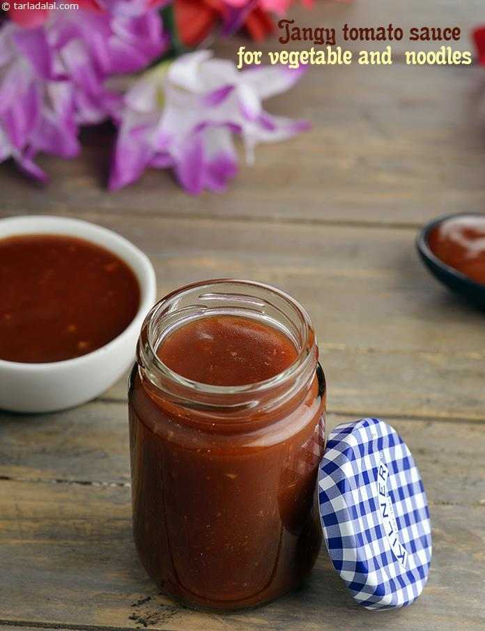 Tangy Tomato Sauce for Vegetables and Noodles | Tarla Dalal