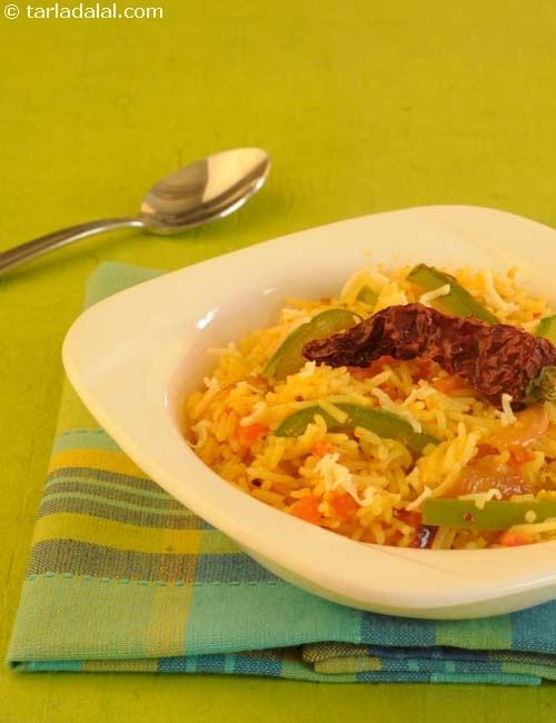 Tava Rice ( Microwave Recipe) | Tarla Dalal