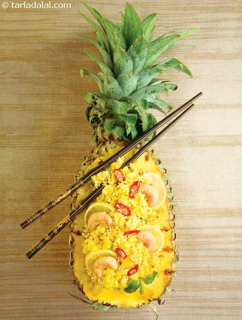 Thai Pineapple Kodri ( Exotic Diabetic Recipe ) | Tarla Dalal