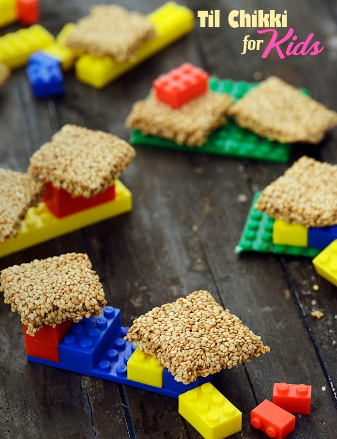   til chikki for kids recipe | til chikki with jaggery | healthy sesame bars | Indian sesame chikki | | Tarla Dalal