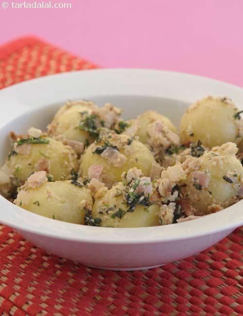 Tilwale Aloo ki Chaat ( Calcium Rich Recipe) | Tarla Dalal