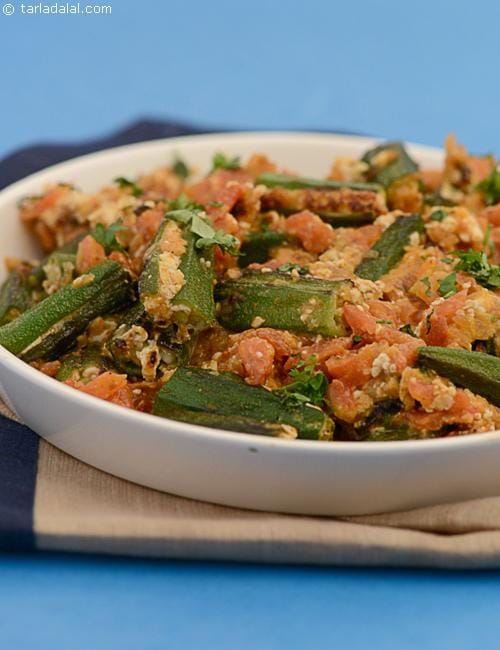 Tofu Stuffed Bhindi | Tarla Dalal