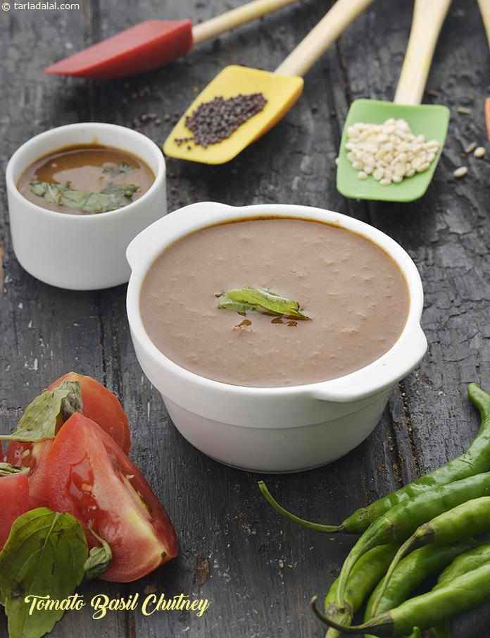 Tomato Basil Chutney | Tarla Dalal