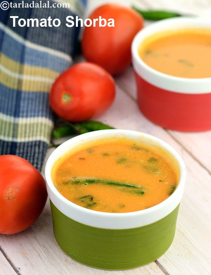 Tomato Shorba recipe | tomato and coconut milk soup | healthy | Tarla Dalal