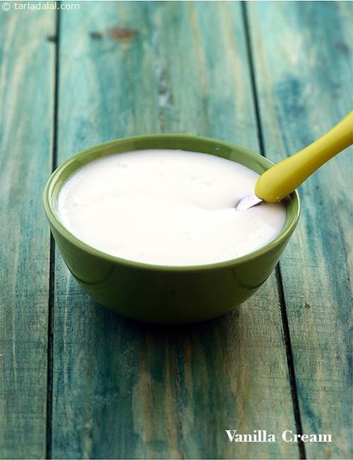 Vanilla Cream recipe | Tarla Dalal