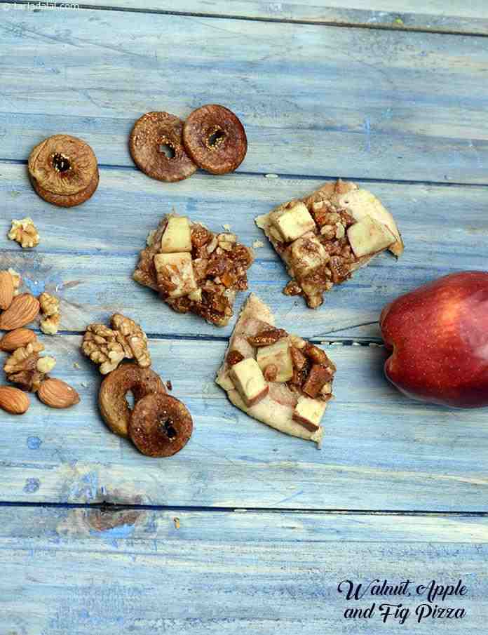 Walnut, Apple and Fig Pizza | Tarla Dalal