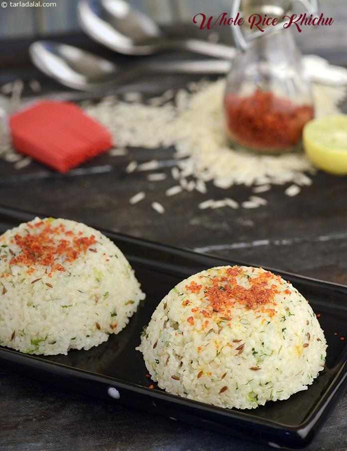 Whole Rice Khichu Recipe | Tarla Dalal