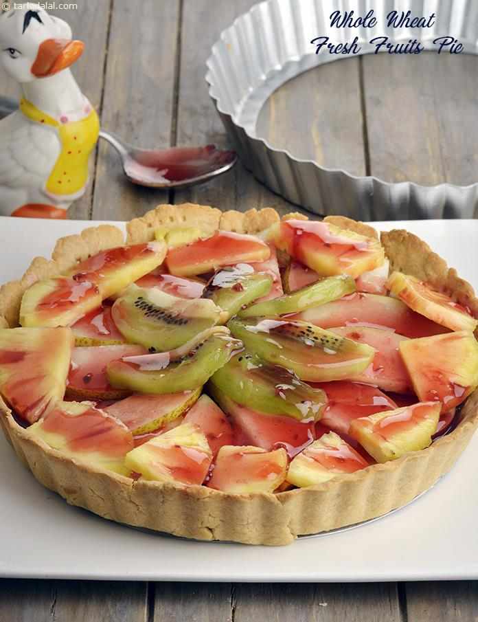 Whole Wheat Fresh Fruits Pie recipe, Healthy Recipes | Tarla Dalal