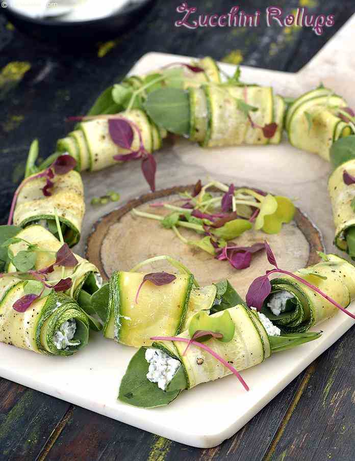 Zucchini Rollups | Tarla Dalal