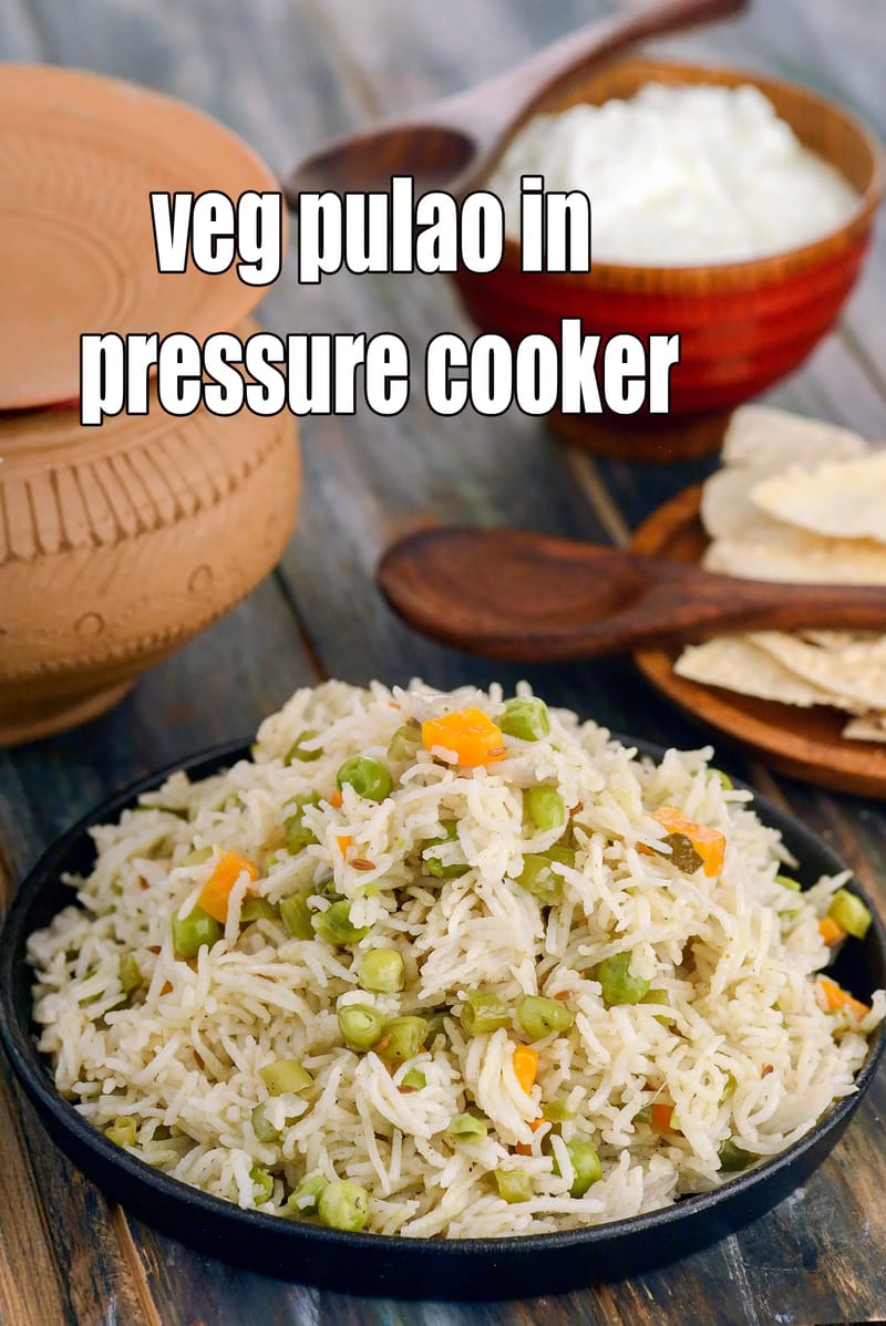 Veg pulao in pressure cooker | pressure cooker veg pulao | quick vegetable pulao | | Tarla Dalal