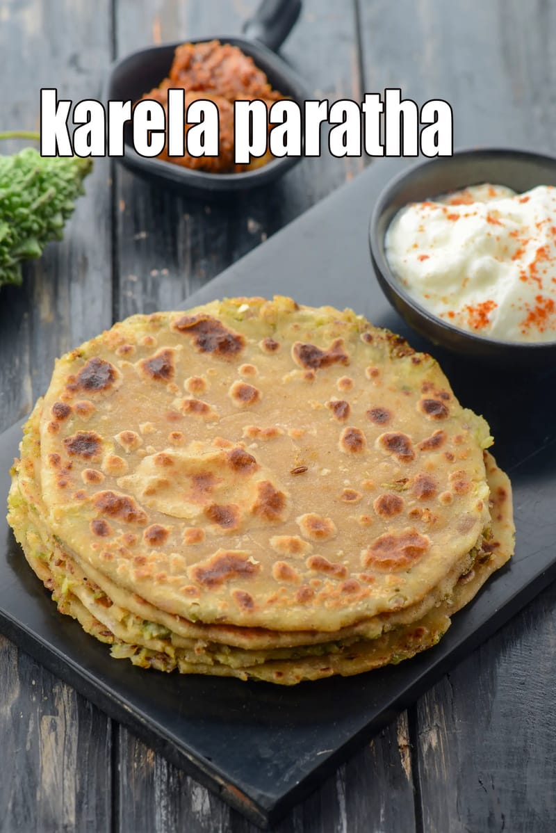 Karela paratha recipe | Indian bitter gourd paratha | healthy stuffed karela paratha | | Tarla Dalal