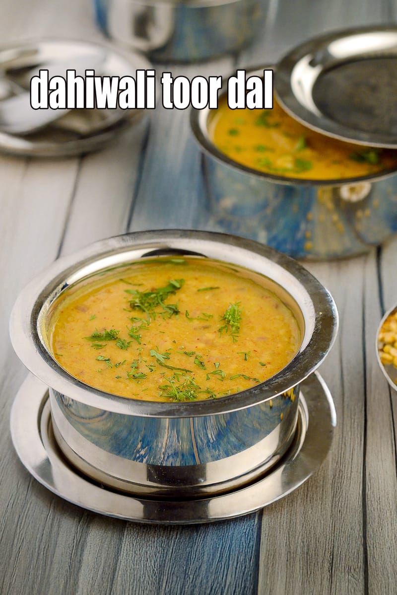 Dahiwali toor dal recipe | healthy dahiwali tuwar dal | healthy toor dal | oil free toor dal | | Tarla Dalal