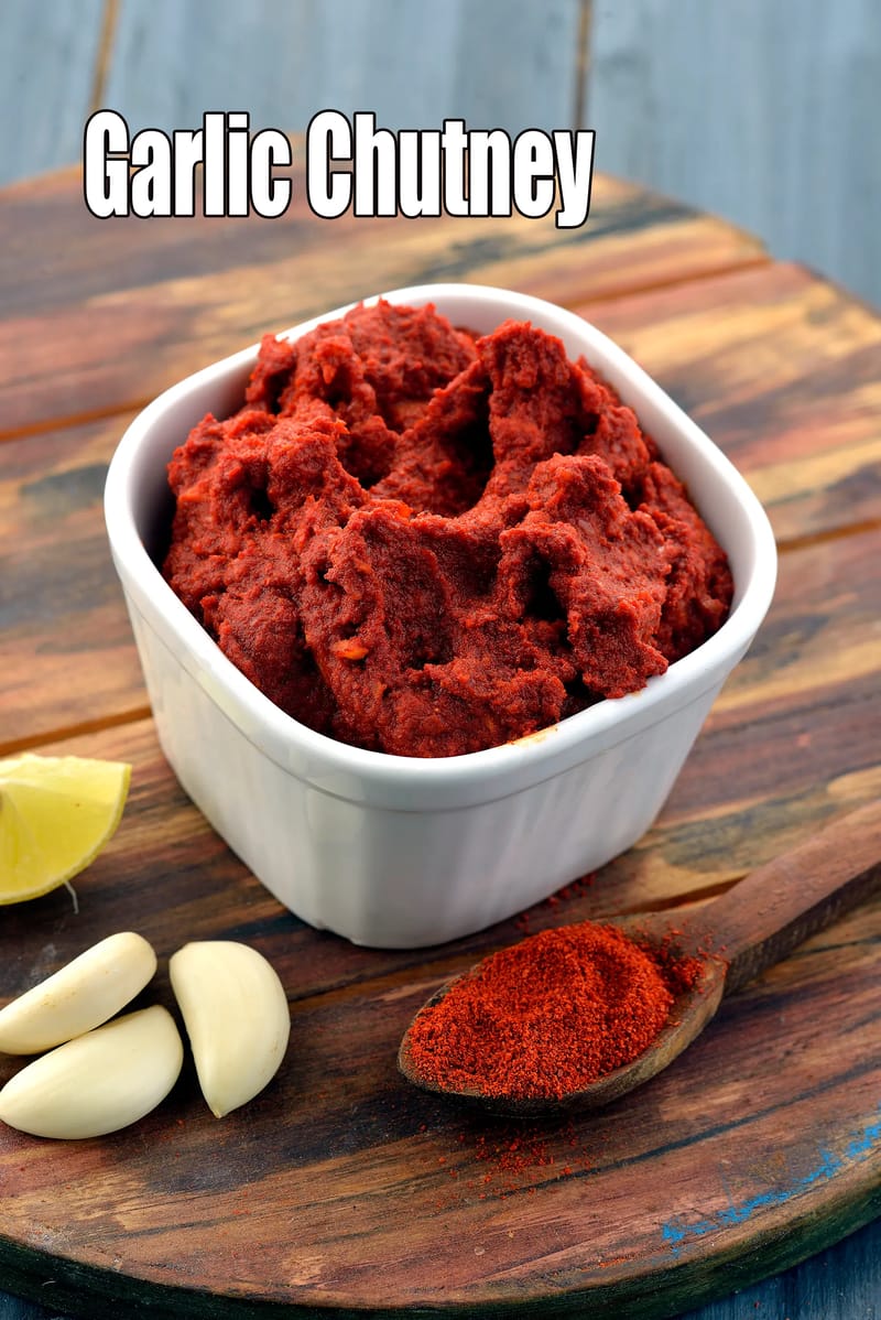 Garlic Chutney, Red Garlic Chutney, Wet Lasun Indian Chutney | Tarla Dalal