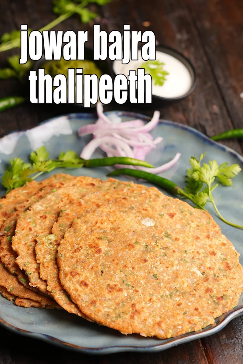 Jowar bajra thalipeeth recipe | healthy jowar thalipeeth | Maharashtrian multigrain thalipeeth | | Tarla Dalal
