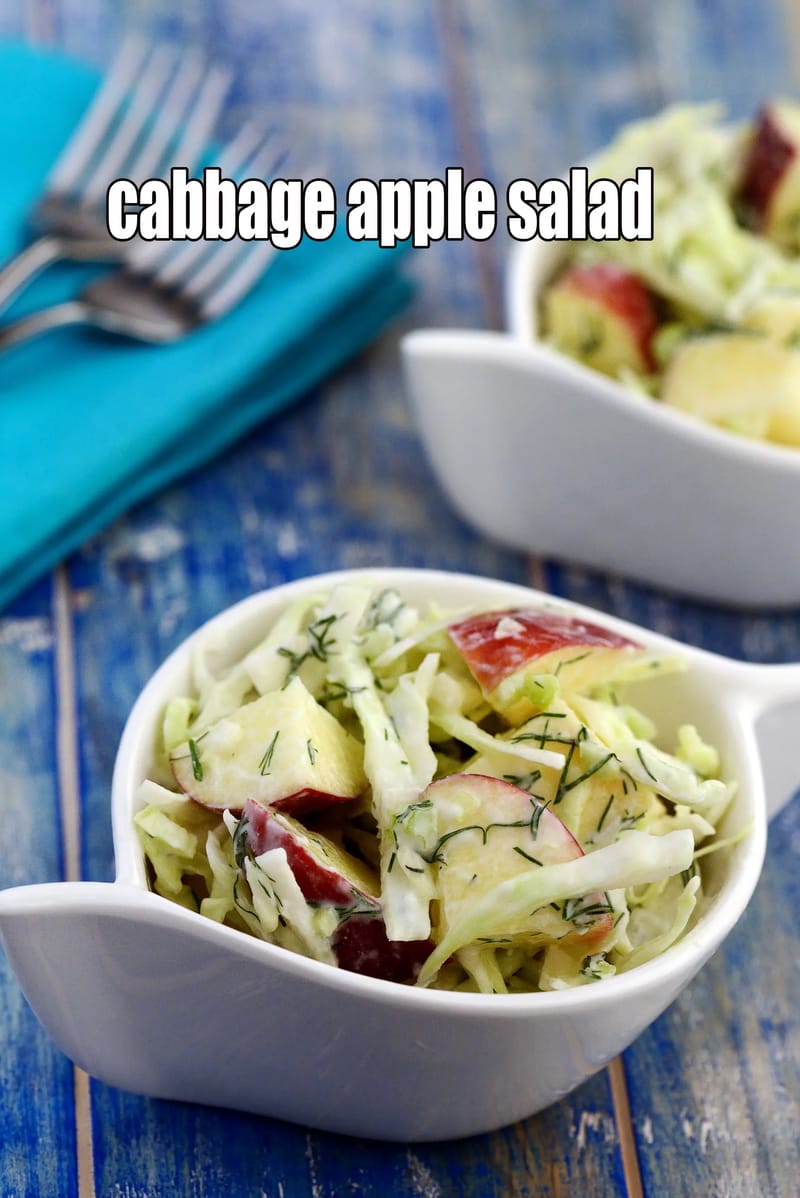 Cabbage Apple Salad Recipe | Tarla Dalal