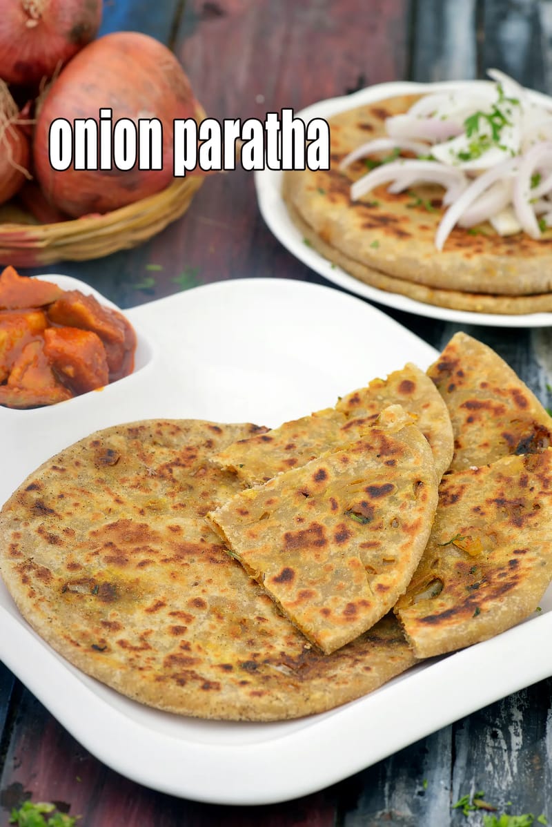 Onion paratha recipe | pyaz ka paratha | Punjabi pyaaz ka paratha | Indian style stuffed onion paratha | | Tarla Dalal