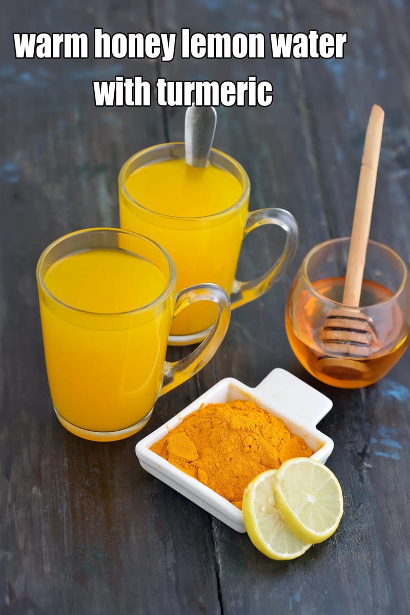 Warm honey lemon water with turmeric | anti-inflammatory recipe for cold | anti-inflammatory, anti-fungal cold remedy with turmeric | ant-inflammatory homey lemon water | | Tarla Dalal