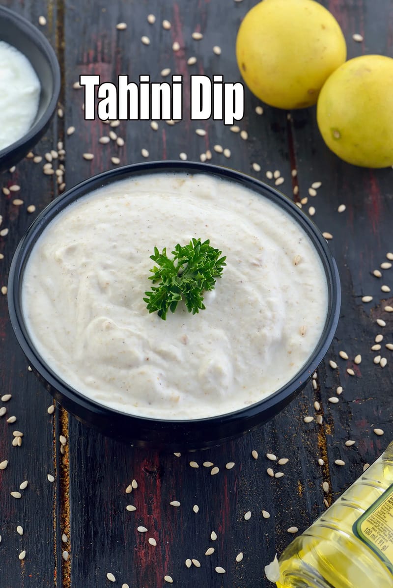 Tahini Dip recipe, Lebanese Tahini Dip | Tarla Dalal