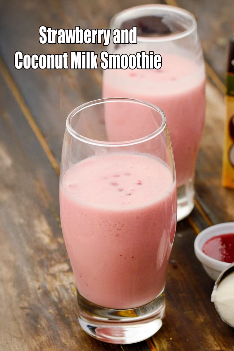 Strawberry and Coconut Milk Smoothie recipe, Party Recipes, Entertaining Recipes | Tarla Dalal