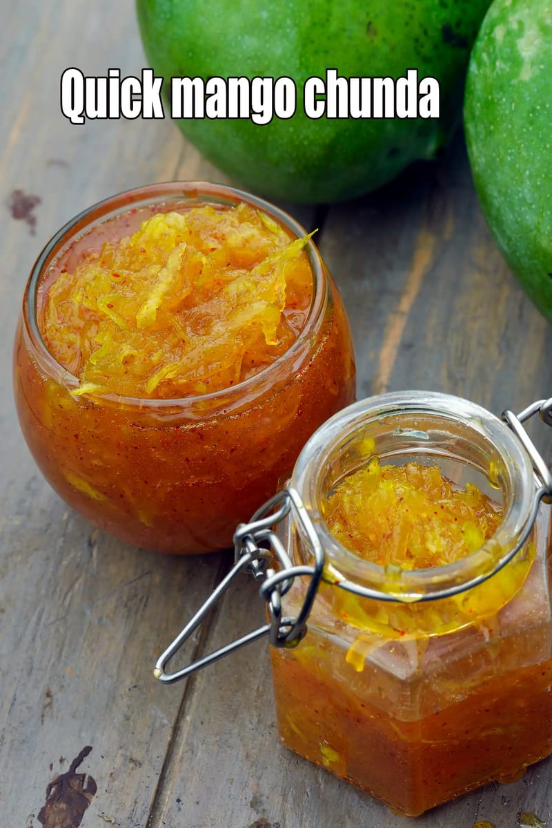 Quick mango chunda recipe | aam ka chunda | Gujarati raw mango sweet pickle | | Tarla Dalal