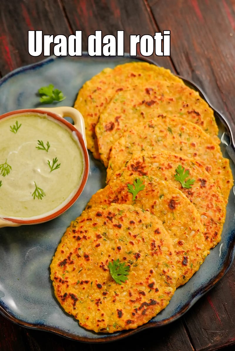 Urad dal roti | urad dal paratha |  split black lentils flatbread | | Tarla Dalal