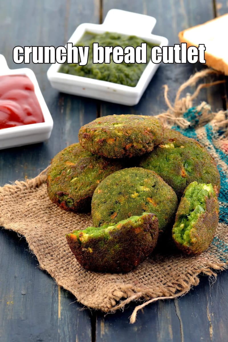 Crunchy bread cutlet recipe | crispy bread cutlet with mix veggies | Indian style vegetable and bread cutlet | | Tarla Dalal