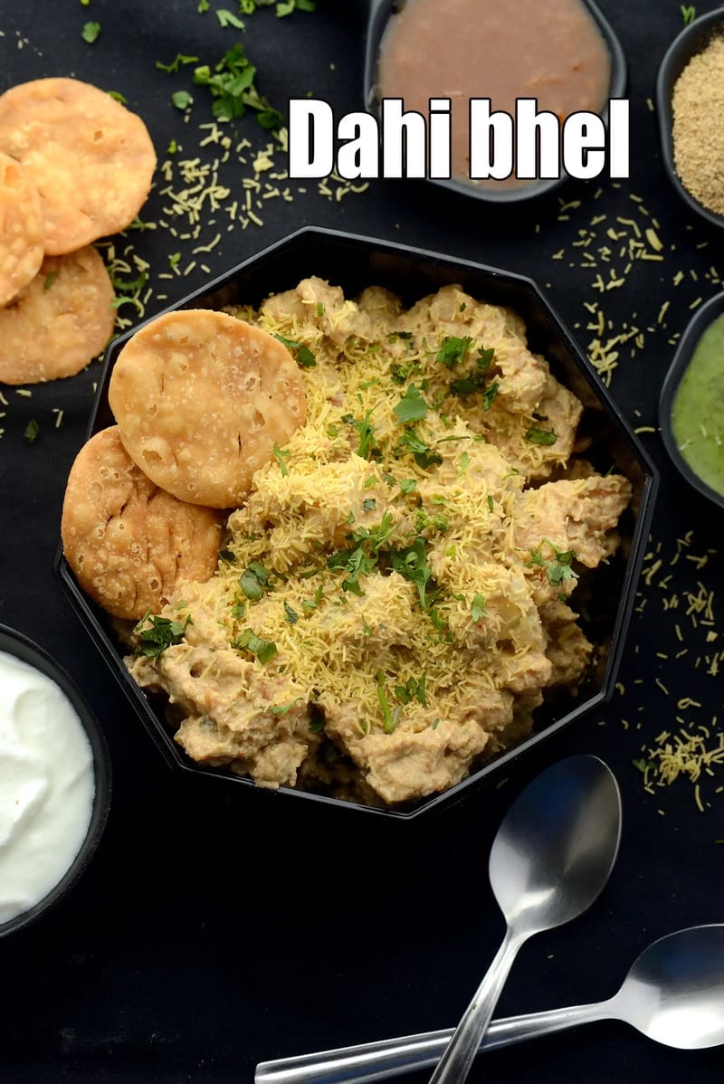 Dahi bhel recipe | dahi papdi bhel | papdi potato bhel | | Tarla Dalal