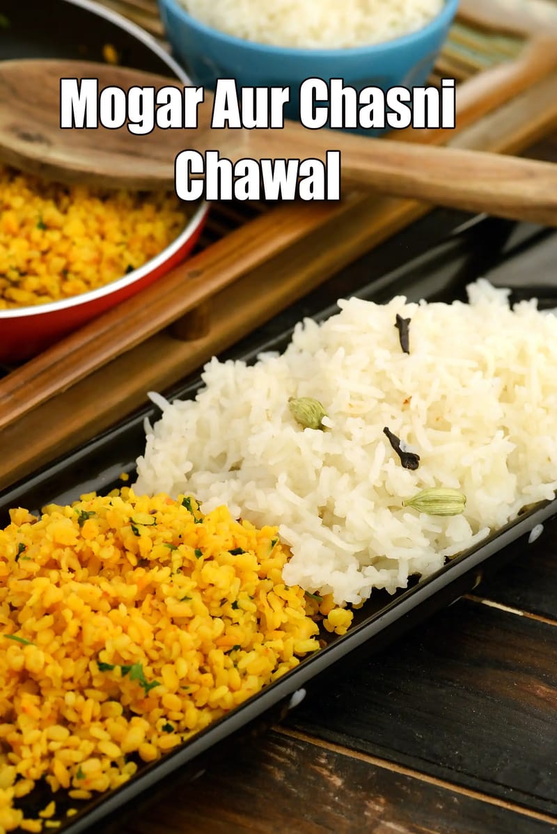 Mogar Aur Chasni Chawal recipe | Rajasthani Dal-Chawal with Sweet Rice |  Meethe Chawal with Mogar | | Tarla Dalal