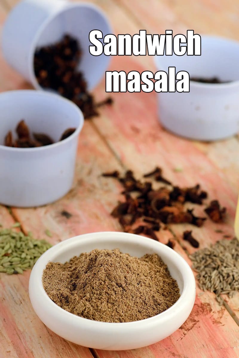 Sandwich masala recipe | Indian sandwich masala | street style sandwich masala | | Tarla Dalal