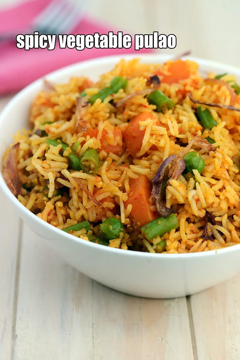 Spicy vegetable pulao recipe | masala pulao | quick veg pulao | | Tarla Dalal