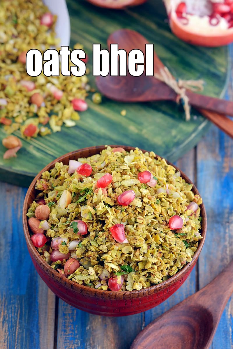 Oats bhel recipe | oats and poha bhel for kids | healthy oats bhel | | Tarla Dalal