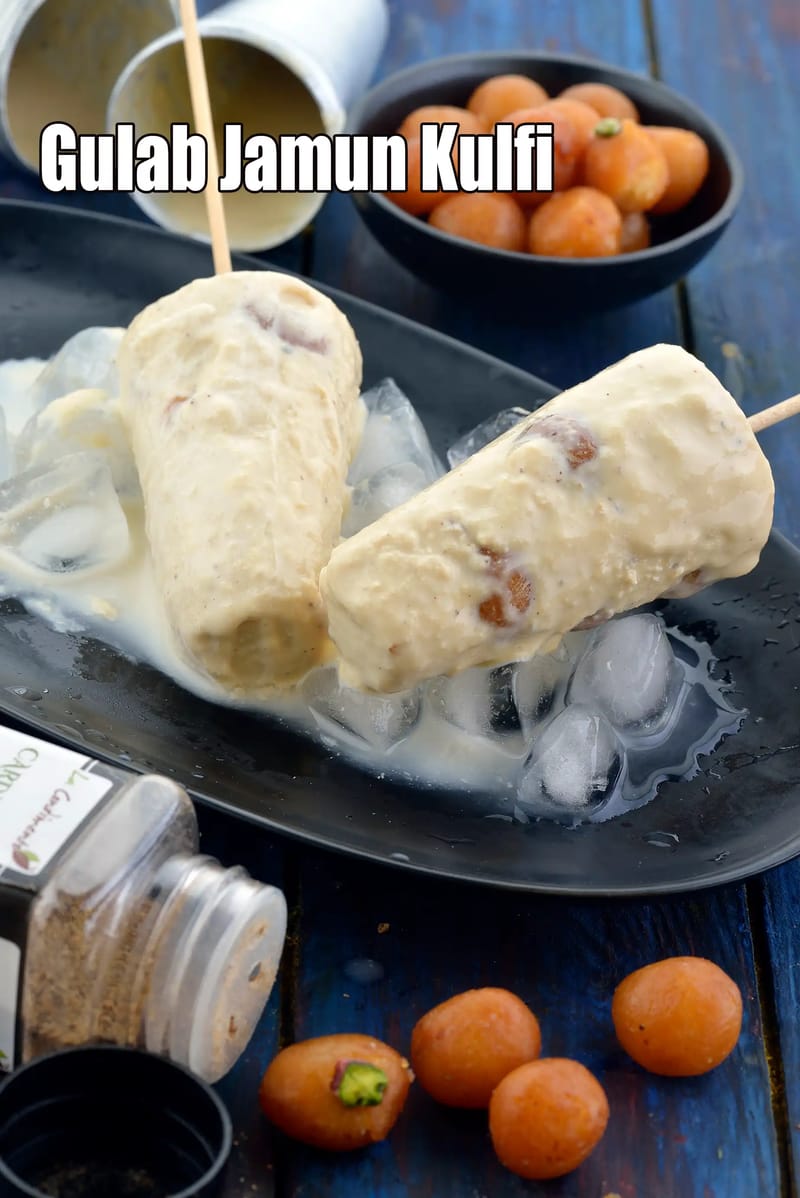 Gulab Jamun Kulfi recipe | Kulfi with Gulab Jamun Pieces | | Tarla Dalal