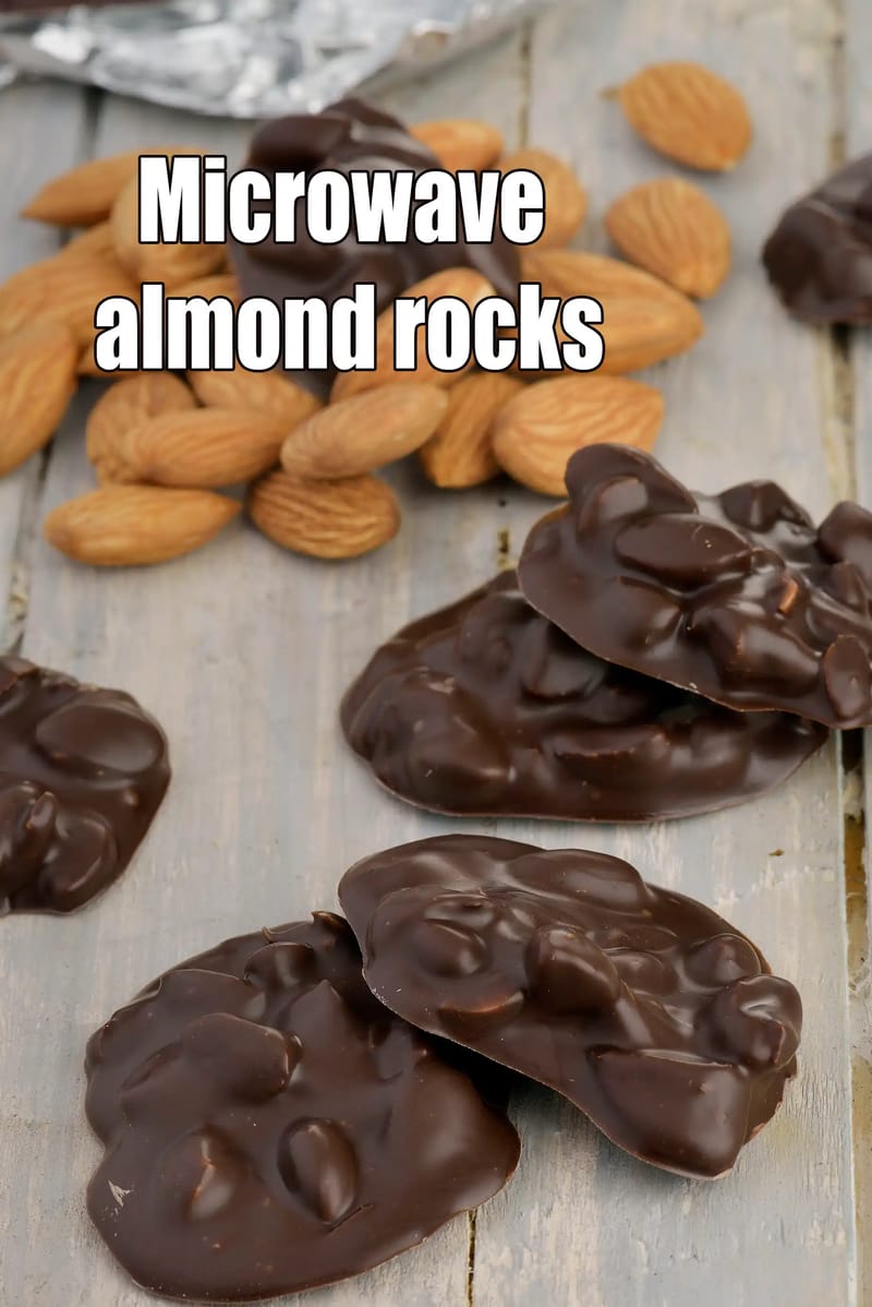 Microwave almond rocks recipe |  Microwave Badam Chocolate Rocks |  No-Bake Eggless Almond Chocolate bites | | Tarla Dalal