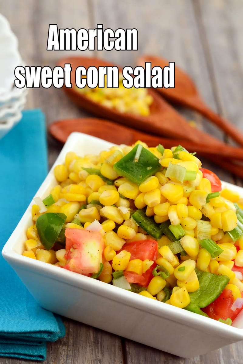 American sweet corn salad | Indian style American sweet corn salad |  sweet corn veg salad recipe | | Tarla Dalal