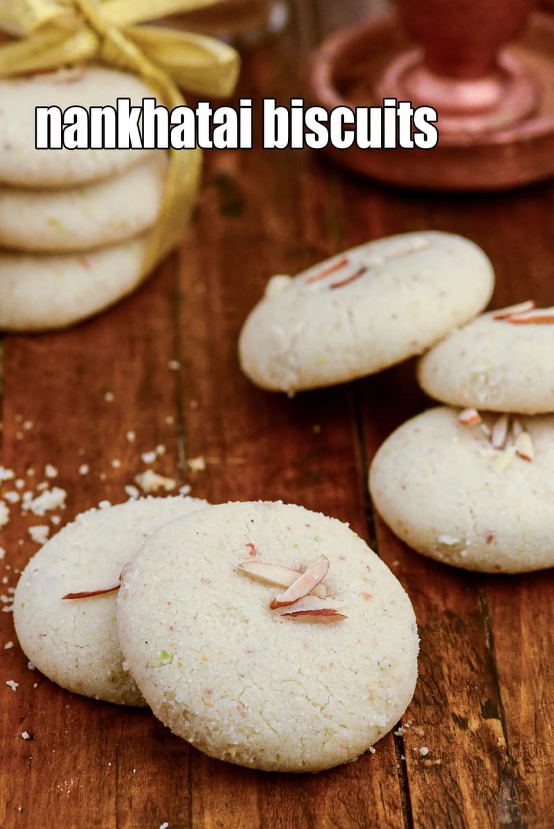 Nankhatai biscuits recipe | nan khatai biscuits | eggless Indian cookies | | Tarla Dalal