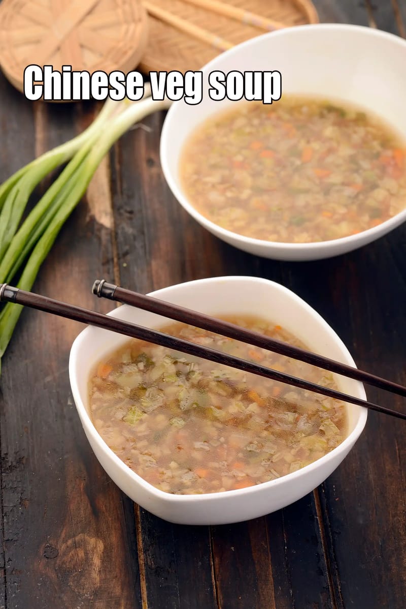 Chinese veg soup recipe | Indian style Chinese veg clear soup | quick and easy Chinese veg soup | | Tarla Dalal