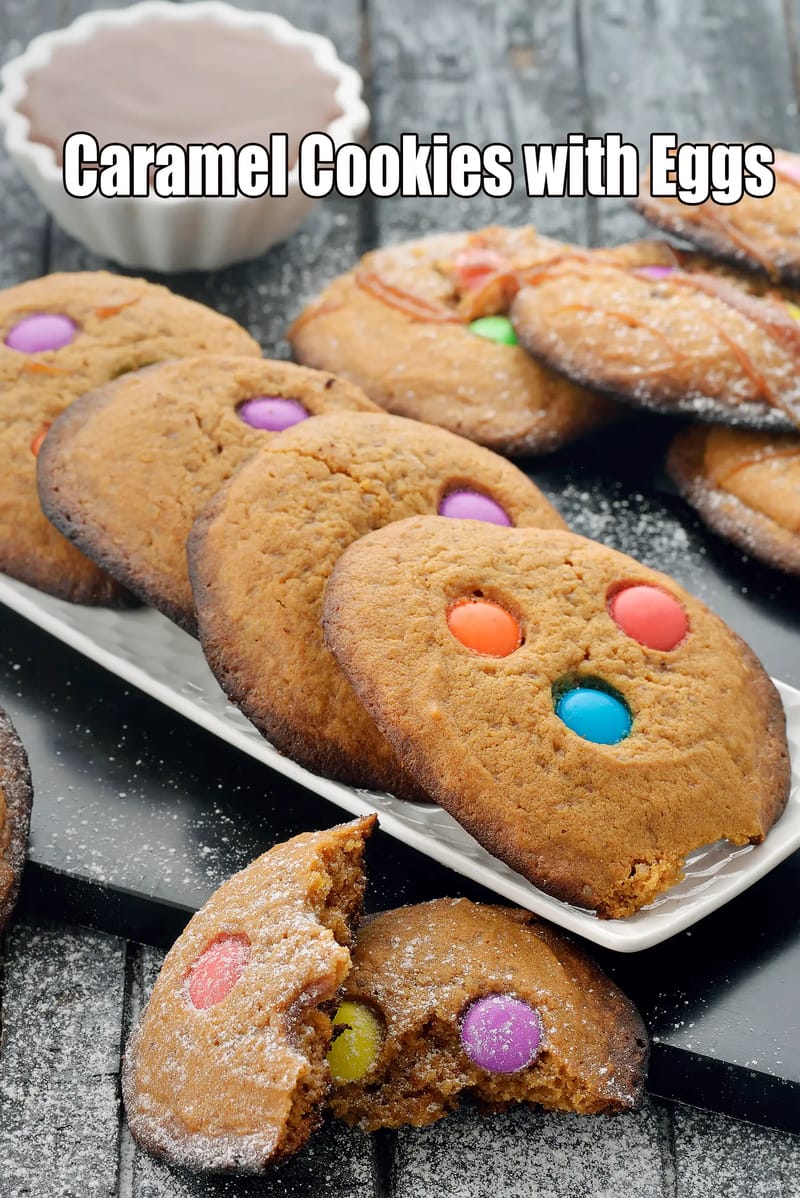 Caramel Cookies with Eggs | Indian Caramel Biscuits | Chewy Caramel Cookies | | Tarla Dalal