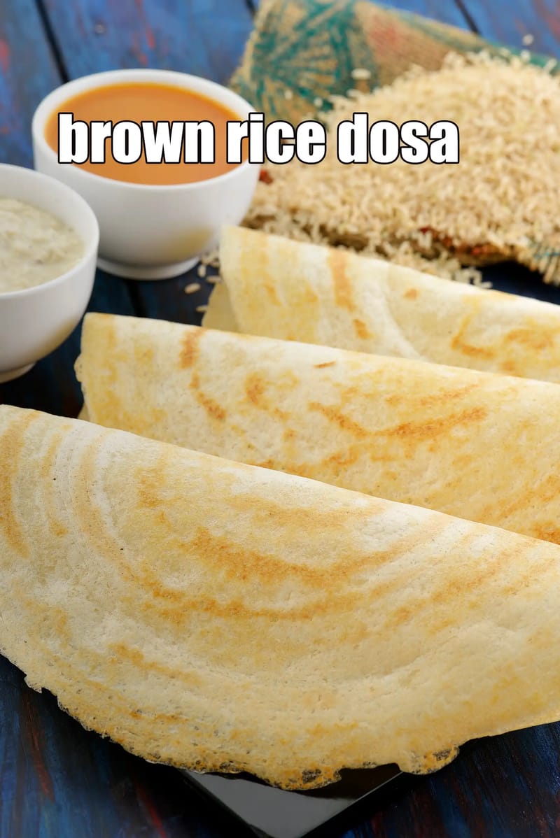 Brown rice dosa recipe | crispy brown rice dosa healthy breakfast | brown rice dosa benefits | brown rice and urad dal dosa | | Tarla Dalal