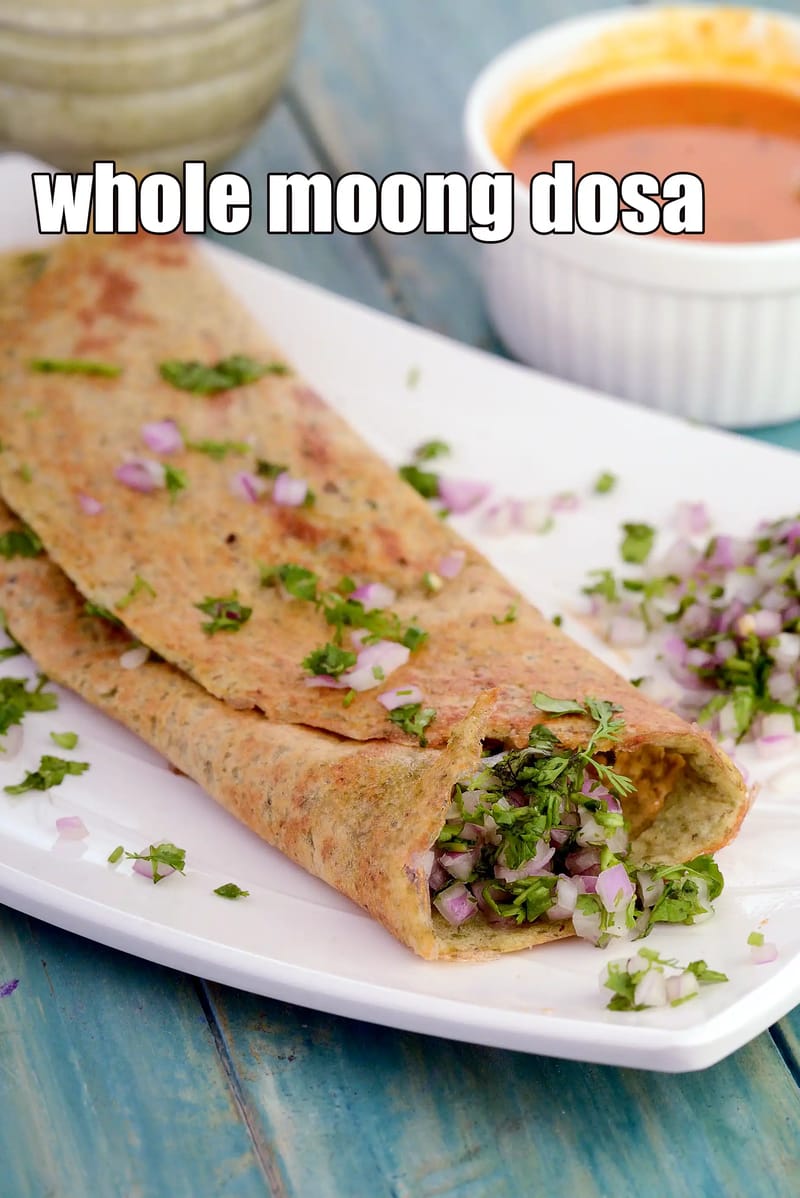 Whole moong dosa recipe | healthy whole moong dosa | protein rich dosa | | Tarla Dalal