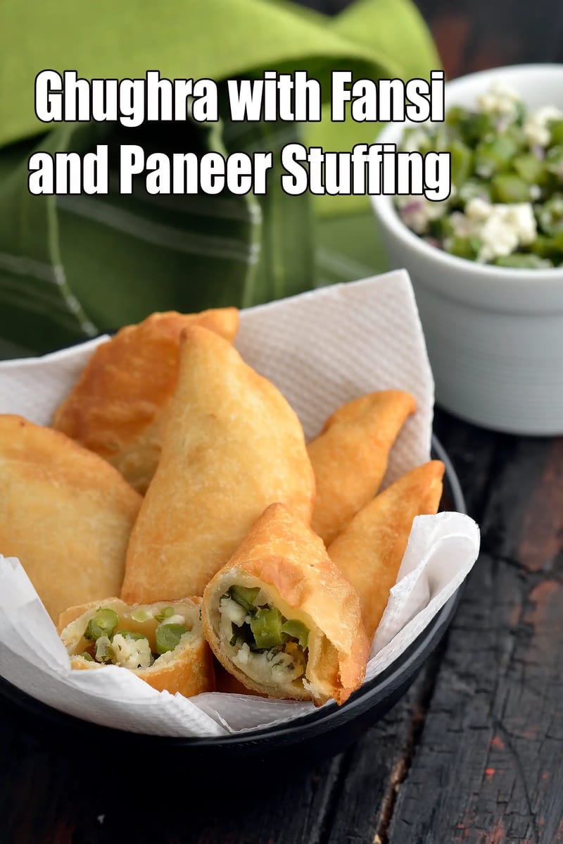 Ghughra with Fansi and Paneer Stuffing recipe | paneer ghughra |  fansi Ghughra | | Tarla Dalal