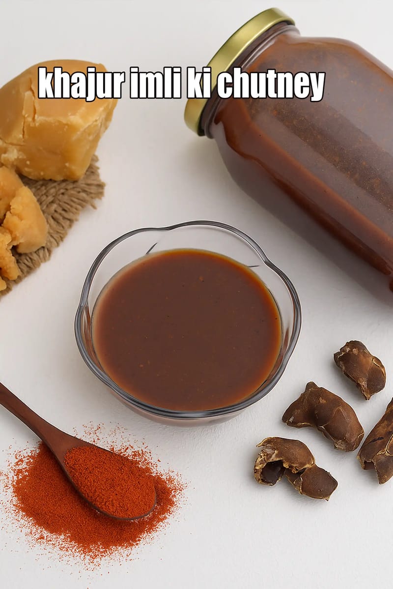 Khajur imli ki chutney | date and tamarind chutney | pressure cooked meethi chutney | homemade khajur imli ki chutney | | Tarla Dalal