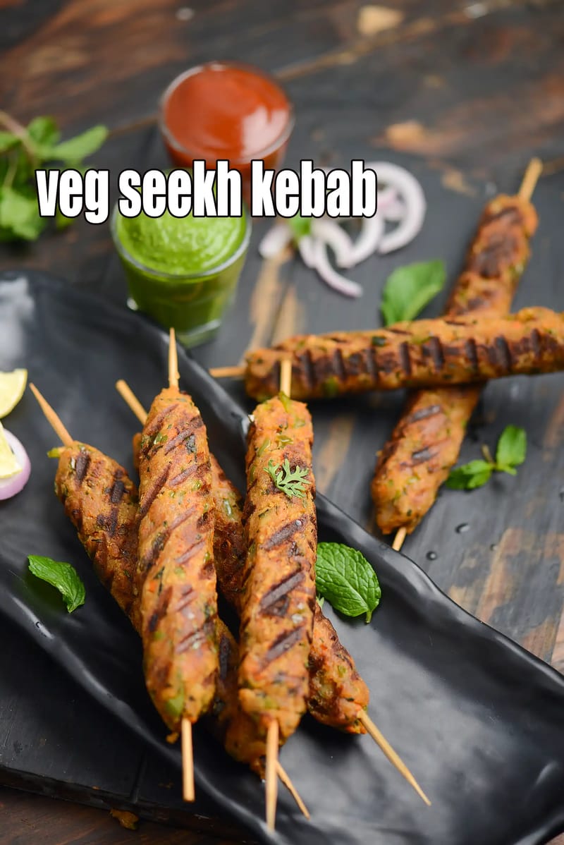 Veg seekh kebab recipe | Indian veg seekh kabab without tandoor | seekh kabab without oven | veg seekh kebab in griller | | Tarla Dalal