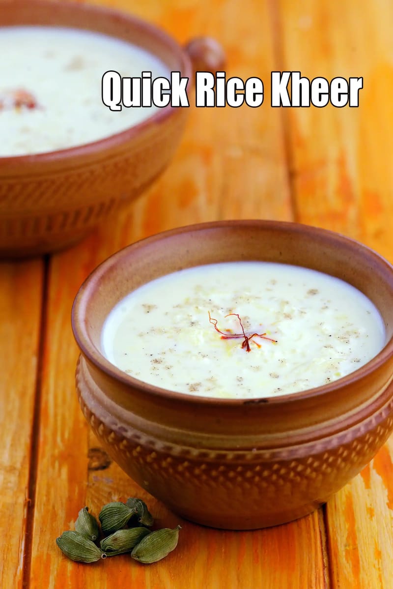 Quick Rice Kheer | Tarla Dalal