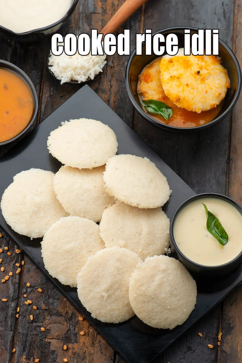 Cooked rice idli recipe | leftover rice idli | instant idli with cooked rice | South Indian soft idly from leftover rice | | Tarla Dalal