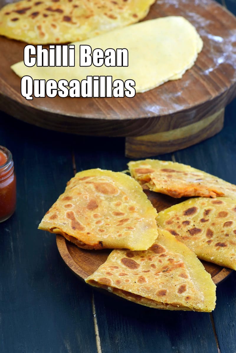Chilli Bean Quesadillas | Tarla Dalal