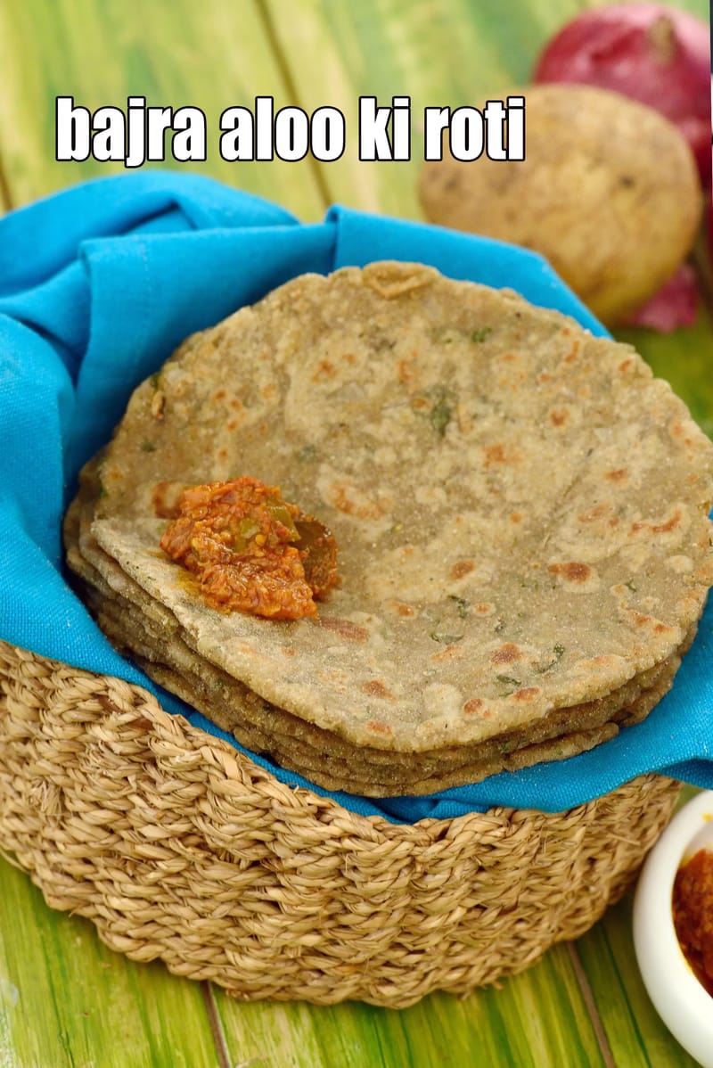 Bajra aloo ki roti recipe | Rajasthani bajra aloo paratha | gluten free potato bajra paratha | | Tarla Dalal