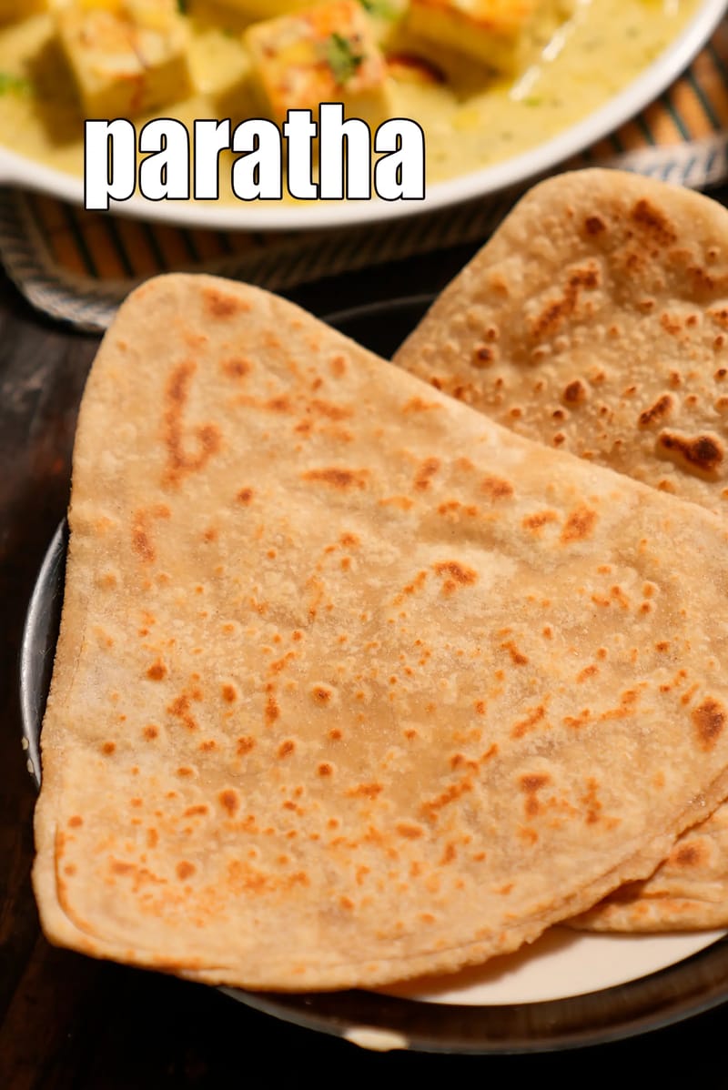Paratha recipe | plain paratha | basic Punjabi paratha | Indian flatbread | healthy whole wheat flour paratha | | Tarla Dalal