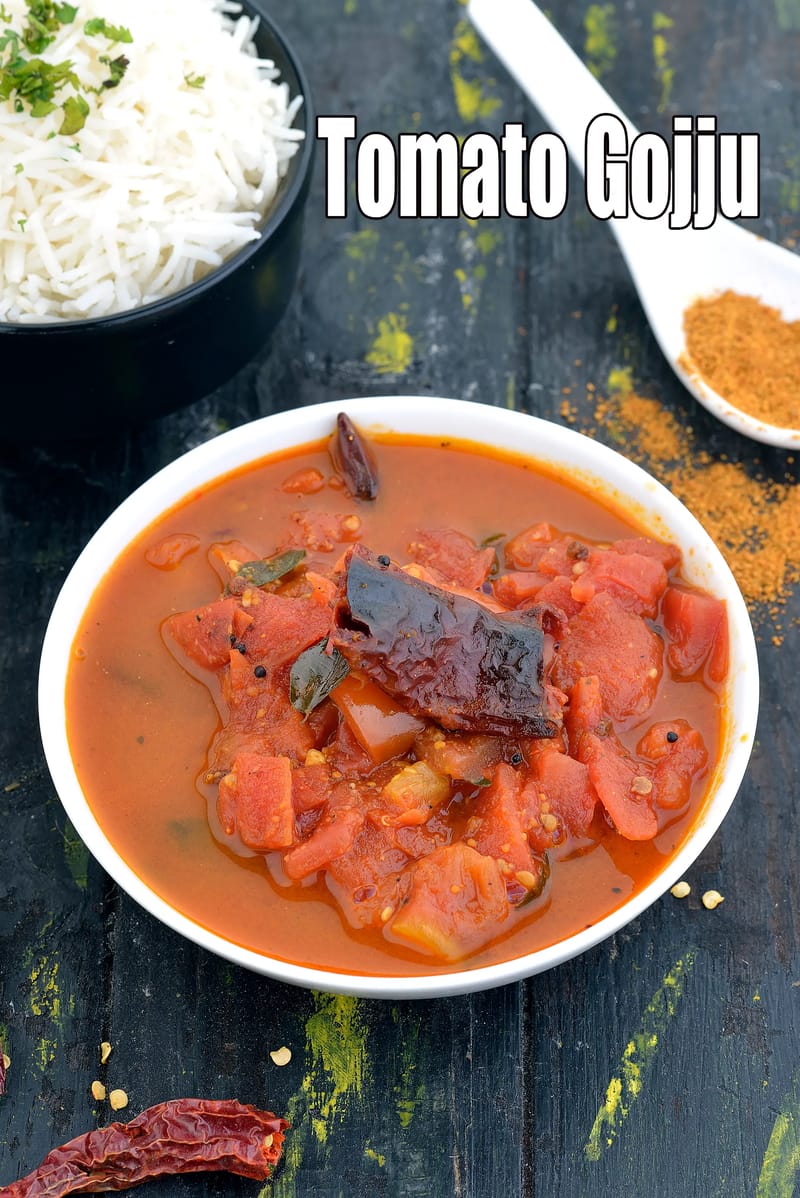 Tomato Gojju, Karnataka Spicy Tomato Curry | Tarla Dalal