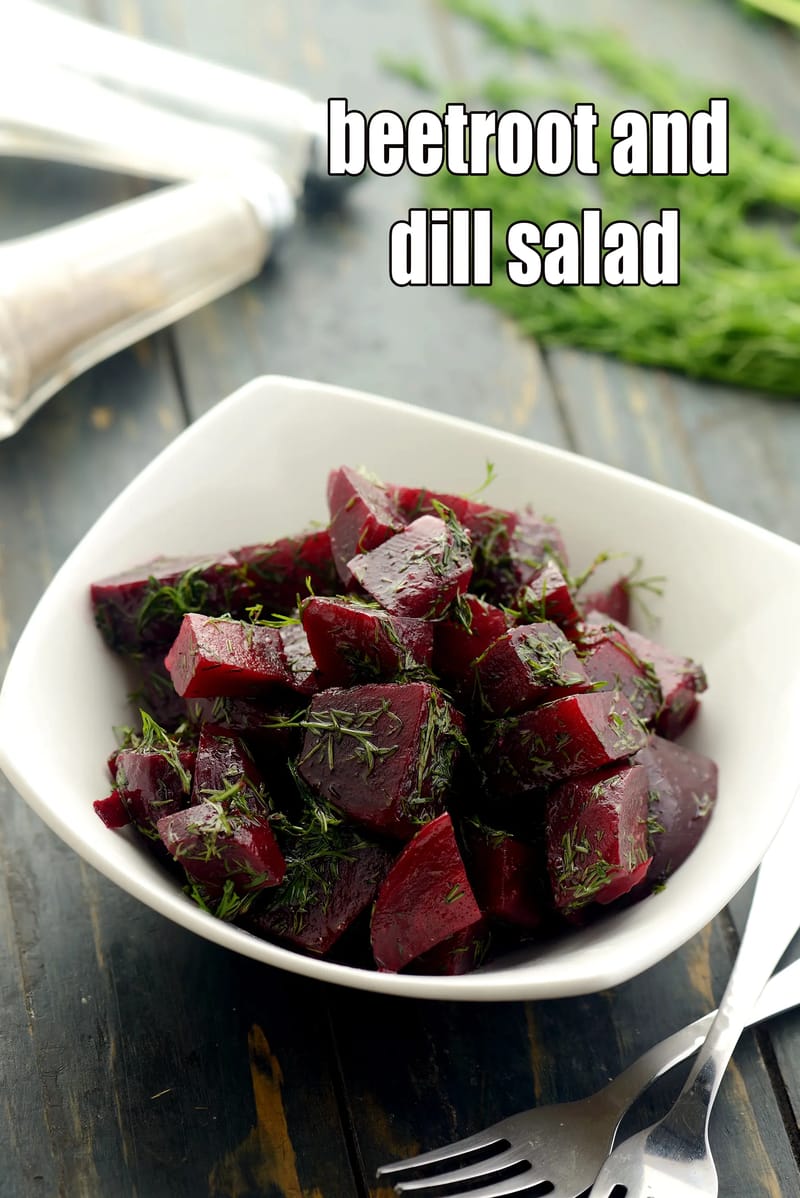 Beetroot and dill salad recipe | Indian style beetroot and dill salad | healthy chukandar and dill salad | | Tarla Dalal